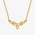 9ct Yellow Gold Celtic Knot Pendant Necklace on Belcher Chain