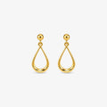 9ct Yellow Gold Open Teardrop Drop Earrings