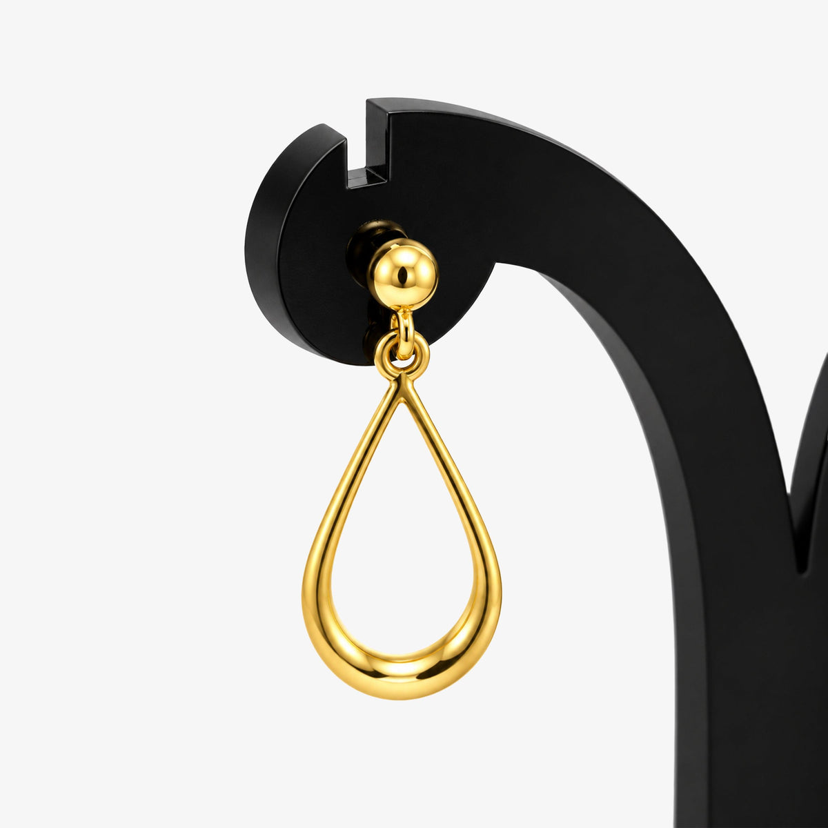 9ct Yellow Gold Open Teardrop Drop Earrings