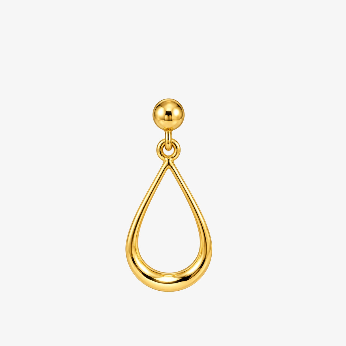 9ct Yellow Gold Open Teardrop Drop Earrings