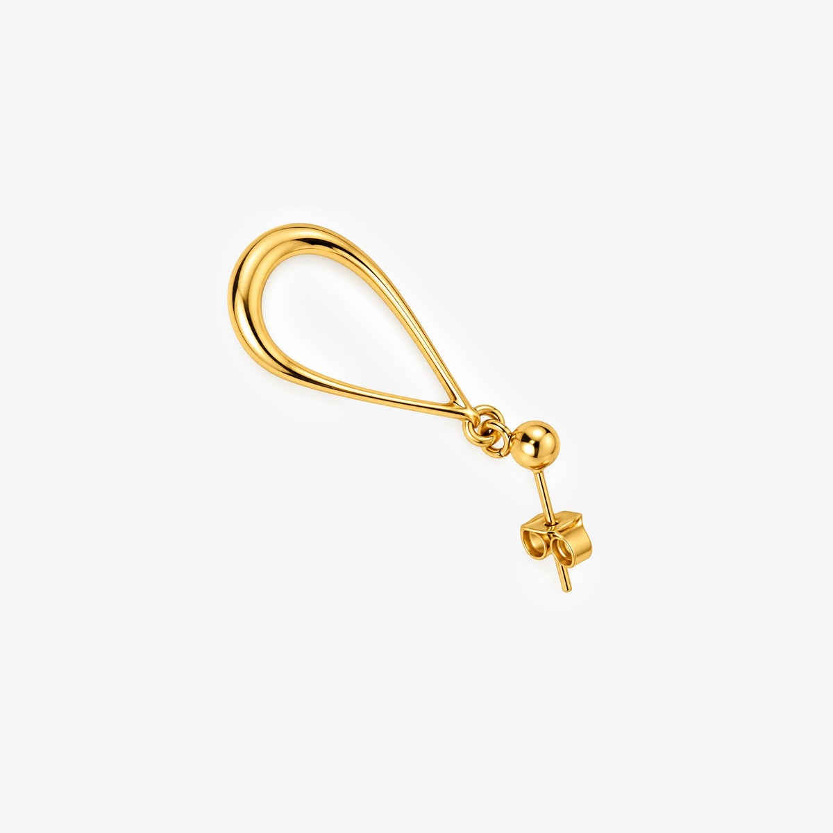 9ct Yellow Gold Open Teardrop Drop Earrings