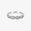 18ct White Gold Diamond Twist Band Ring