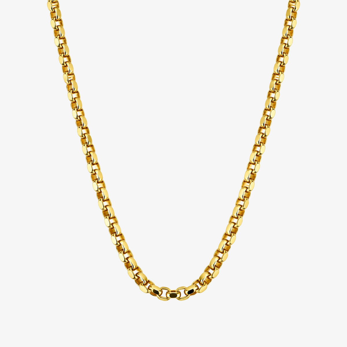 9ct Yellow Gold Diamond Cut Belcher Chain