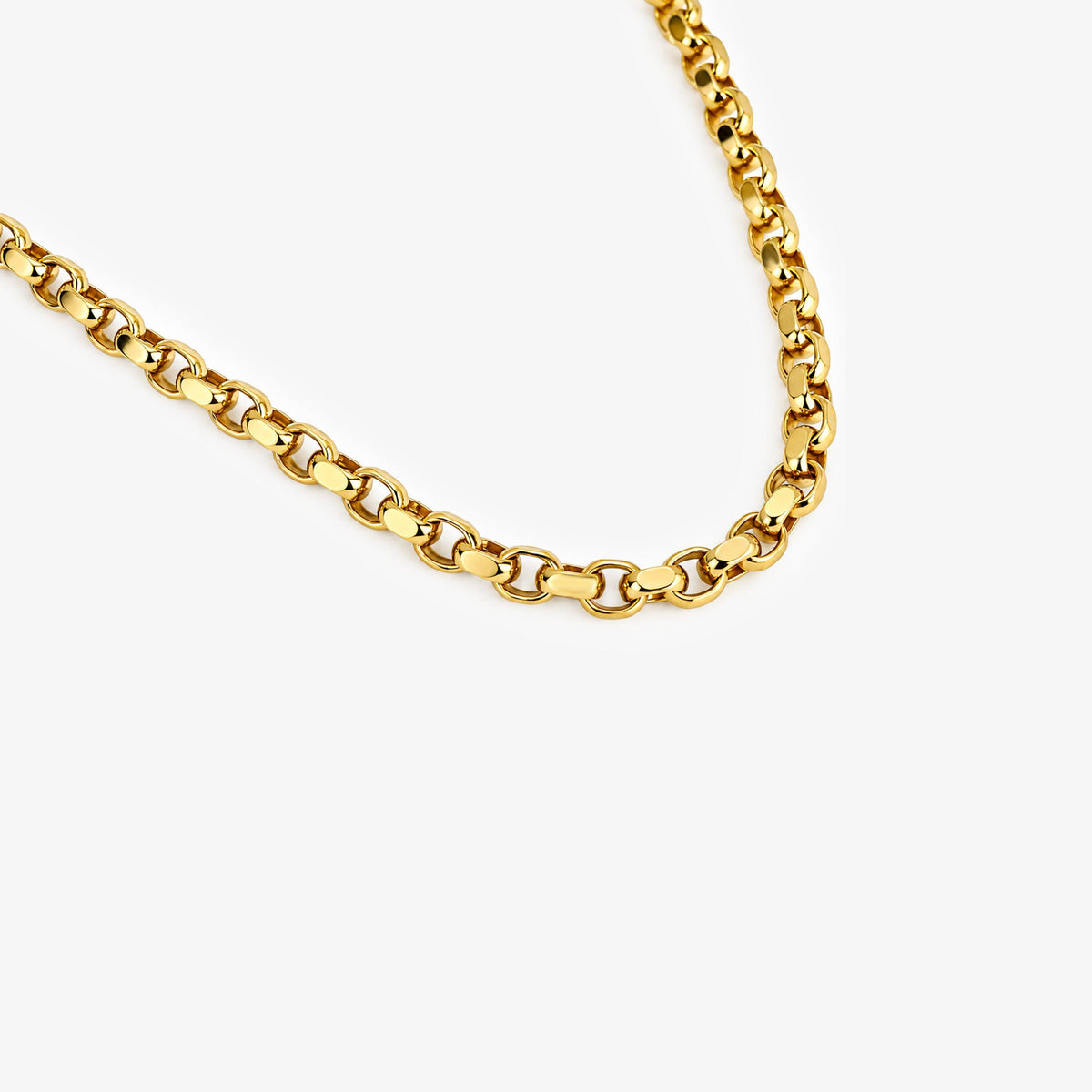 9ct Yellow Gold Diamond Cut Belcher Chain