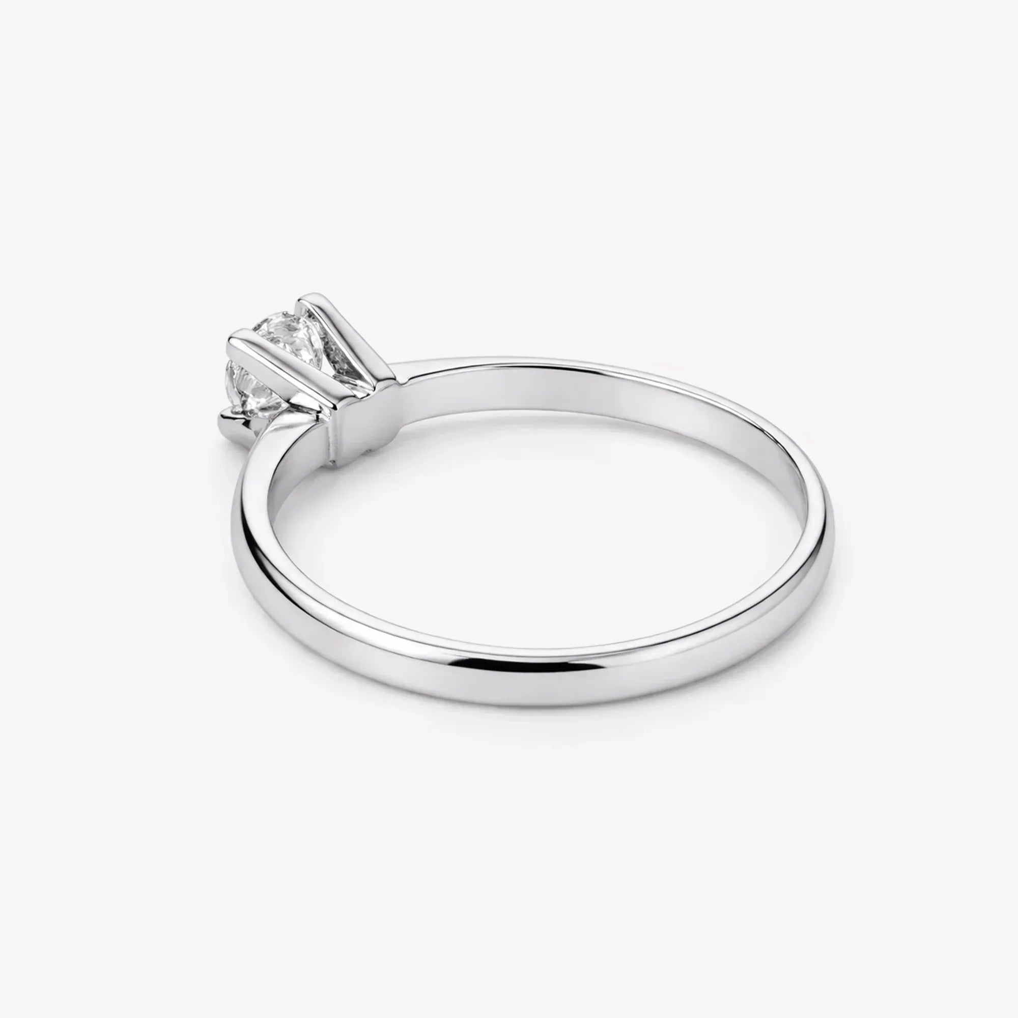 Platinum Princess Cut Solitaire Diamond Ring 0.50ct - The Jewel House