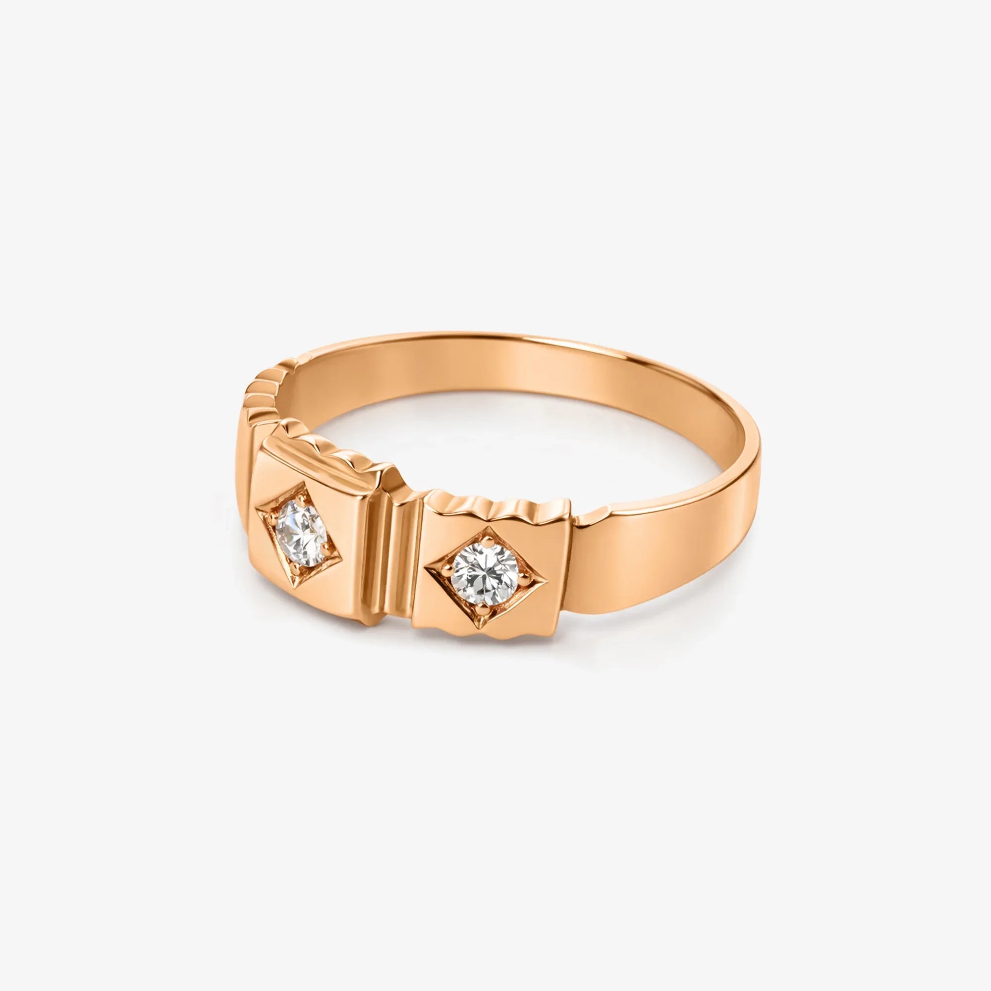 Antique 18ct Yellow Gold 3-Stone Old Cut Diamond Ring - The Jewel House