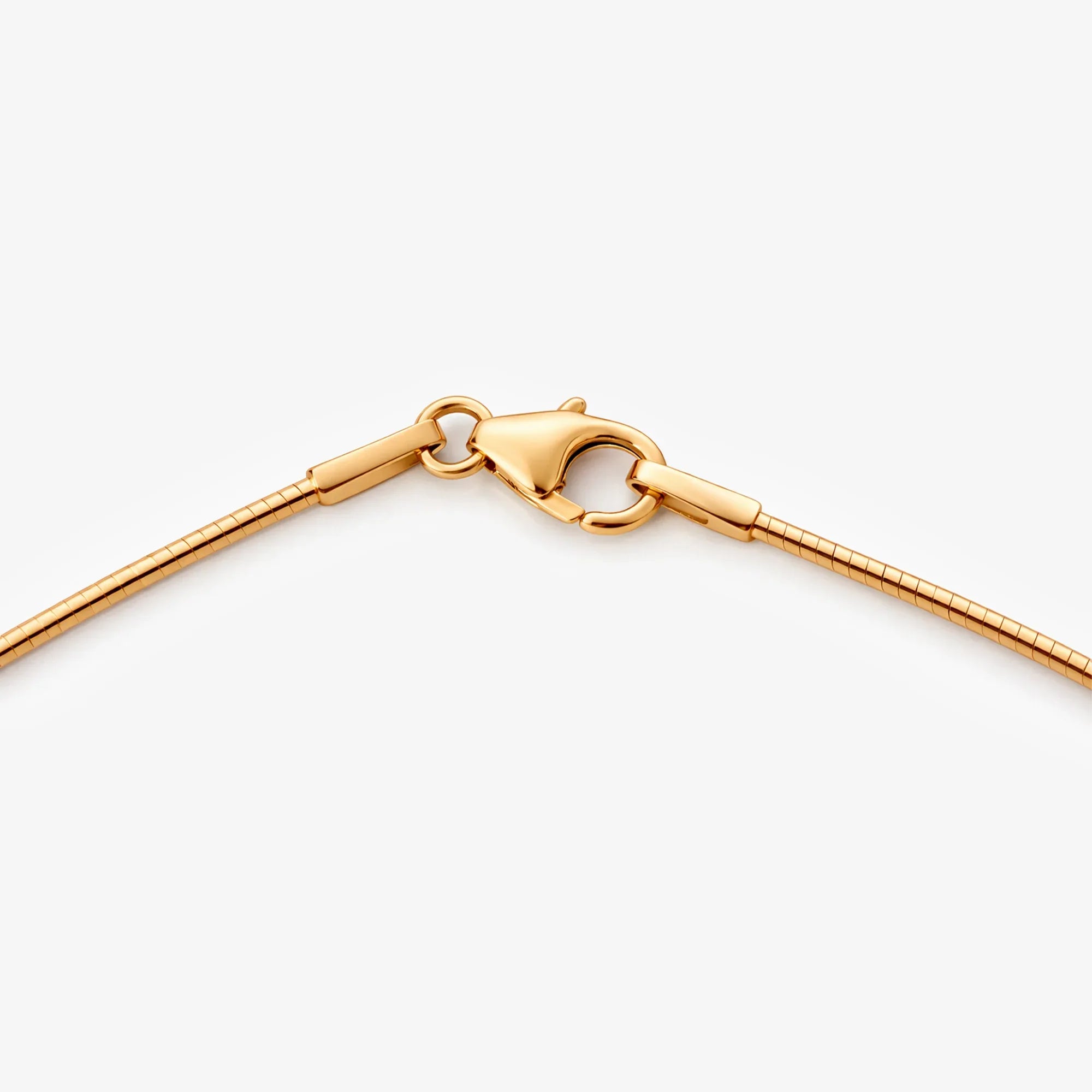 9ct Yellow Gold Apple Pendant on Snake Choker - The Jewel House