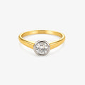 18ct Yellow Gold Diamond Solitaire Ring