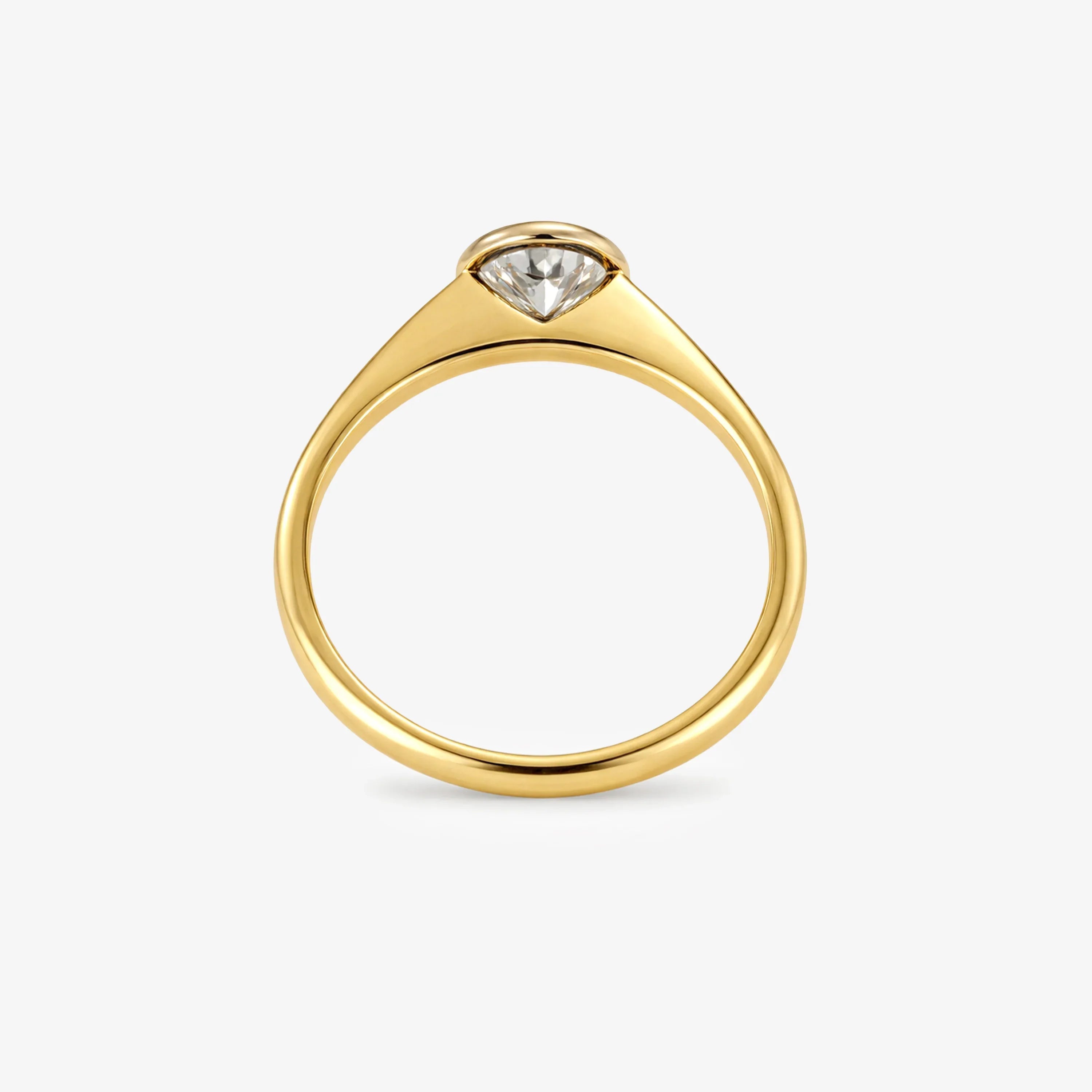 18ct Yellow Gold Diamond Solitaire Ring