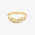 18ct Yellow Gold Five Stone Diamond Wishbone Ring
