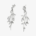 Silver Twig Design Drop Earrings by Shipton & Co
