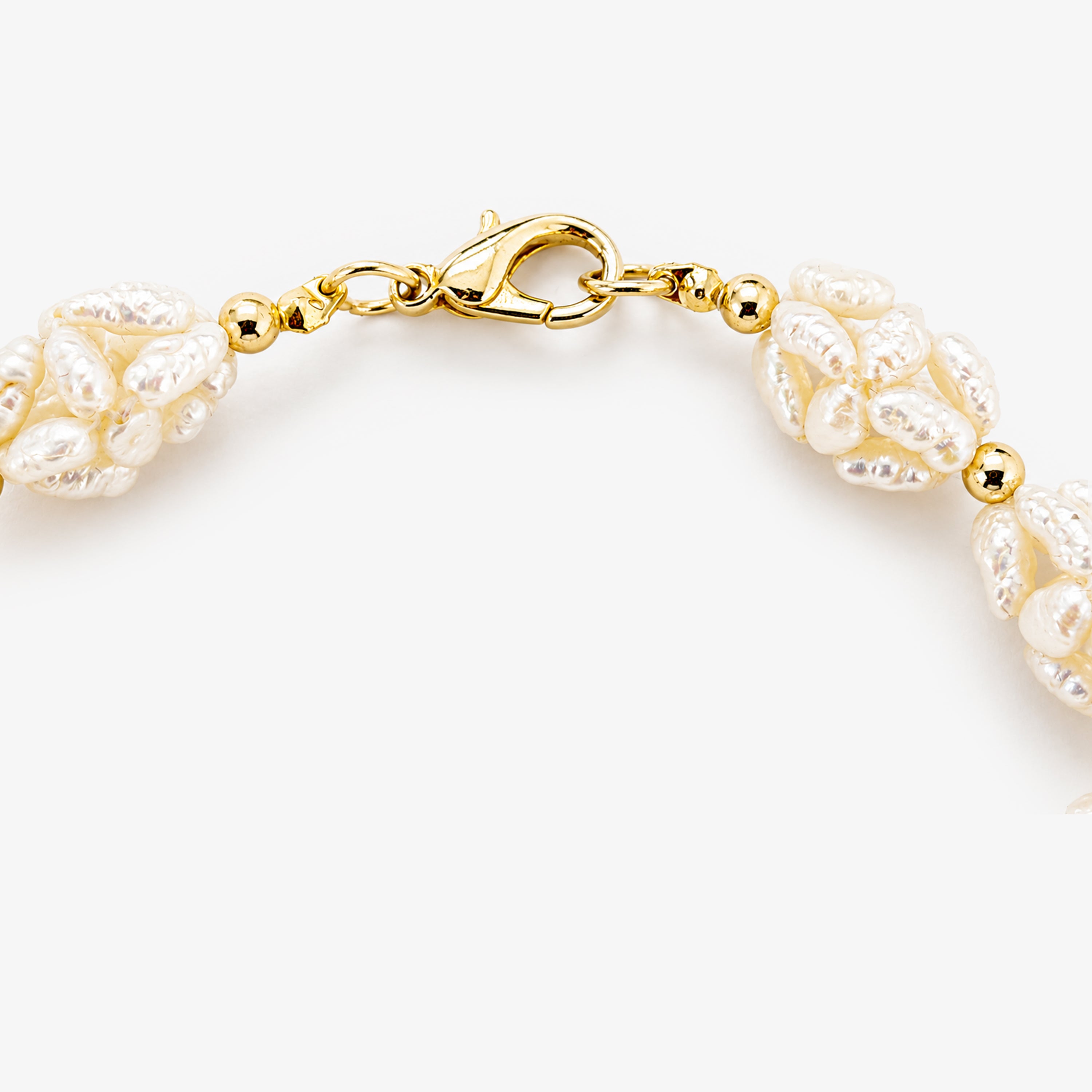 Rice Pearl Cluster Bead Bracelet