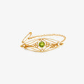 9ct Yellow Gold Edwardian Peridot and Pearl Brooch