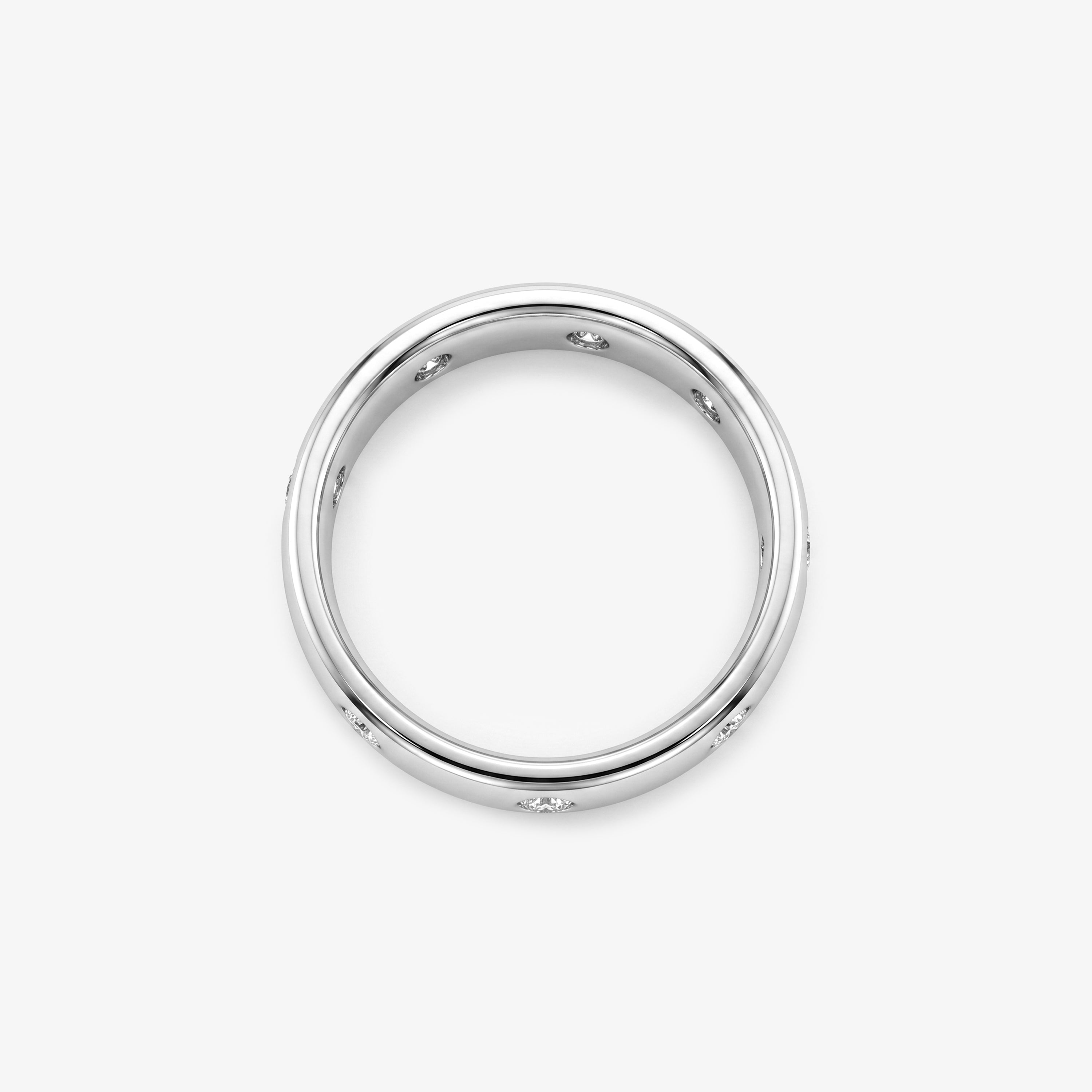 18ct White Gold Diamond Set Wedding Band