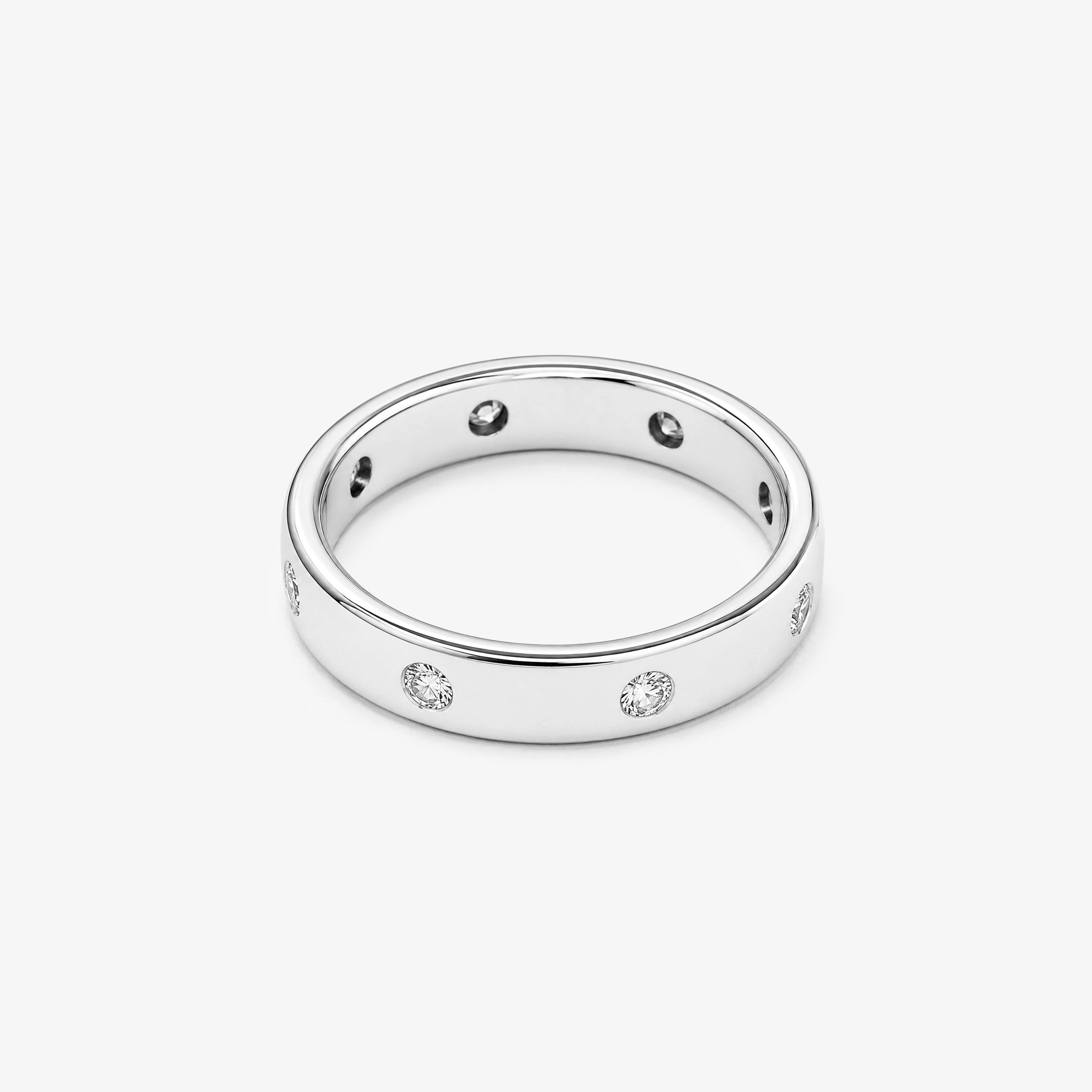 18ct White Gold Diamond Set Wedding Band