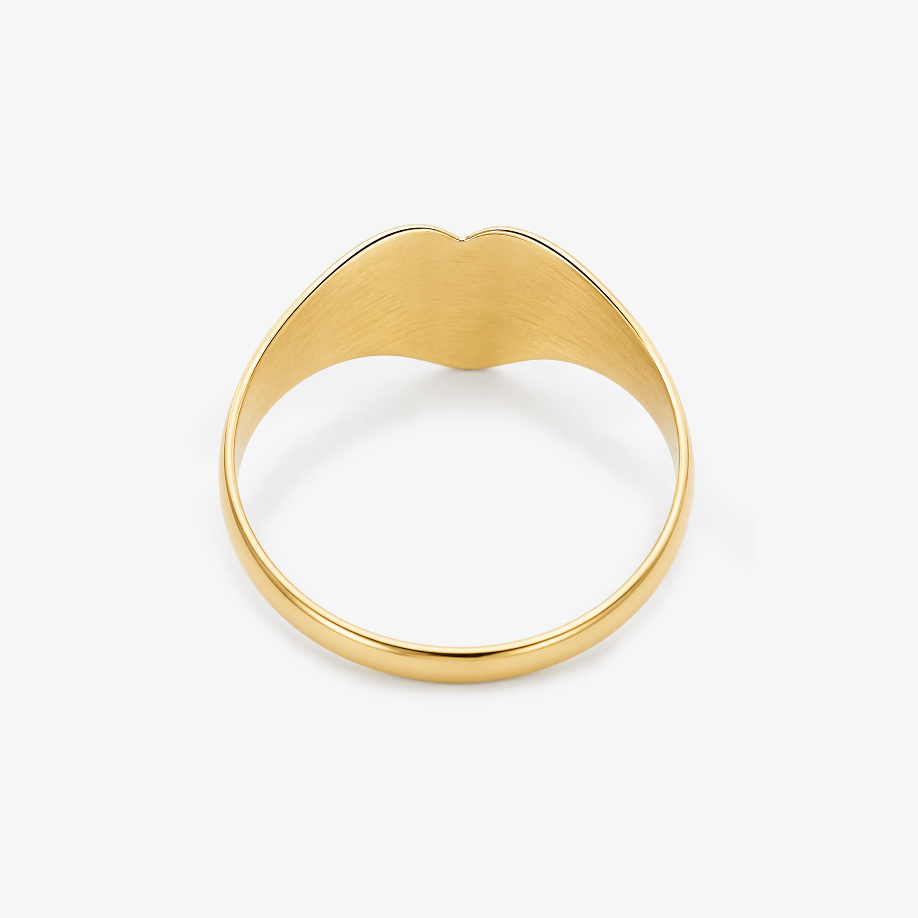 9ct Yellow Gold Heart Signet Ring