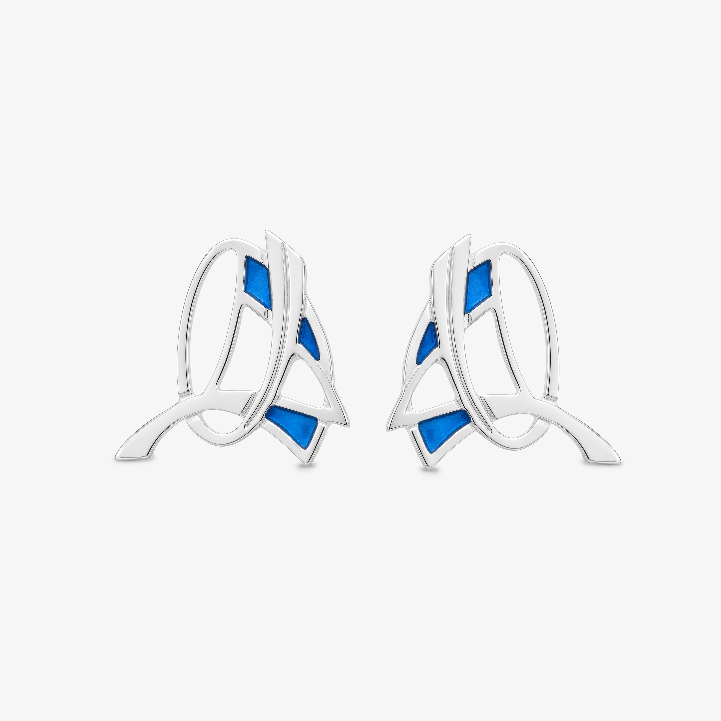 Silver 'Midnight Sapphire' Earrings