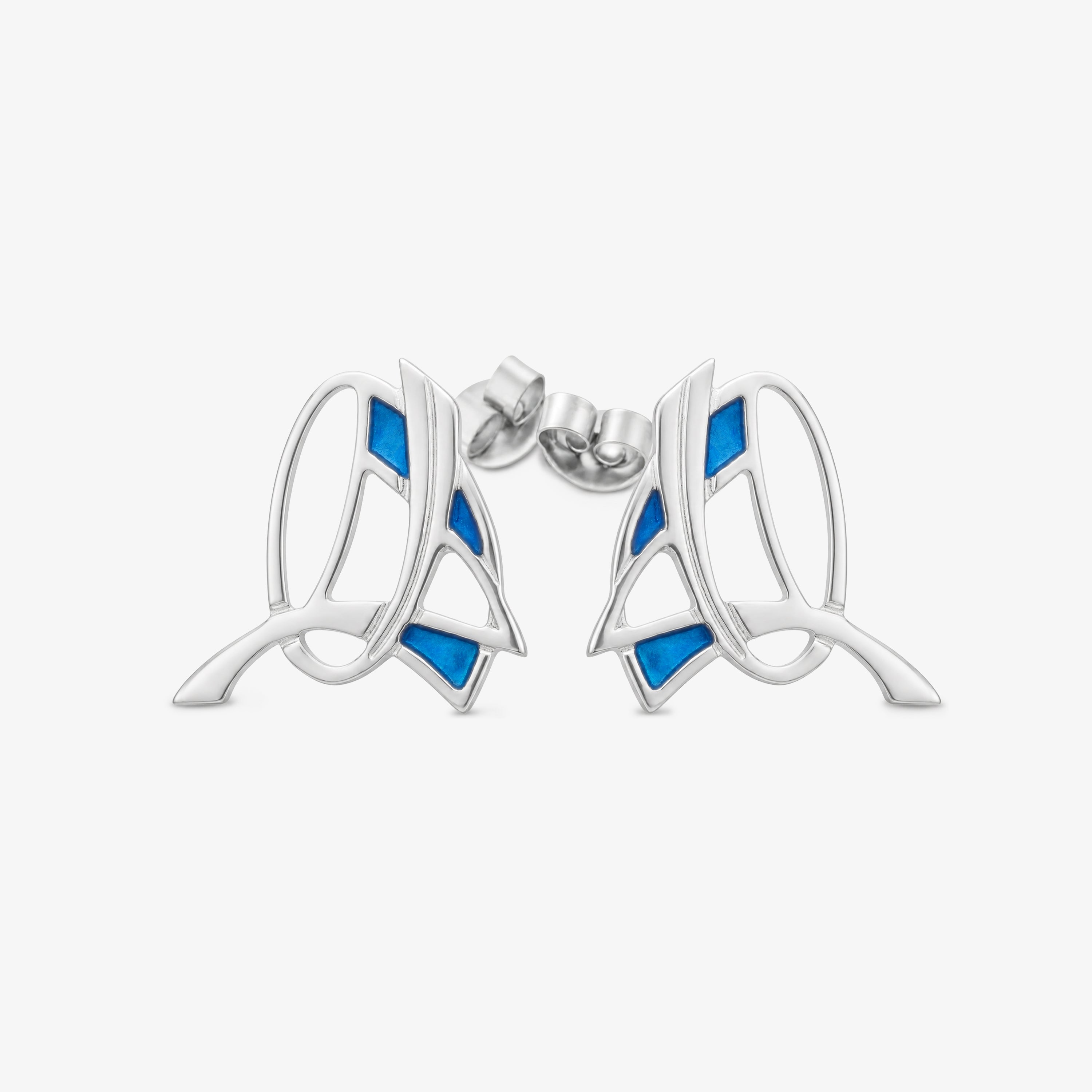Silver 'Midnight Sapphire' Earrings