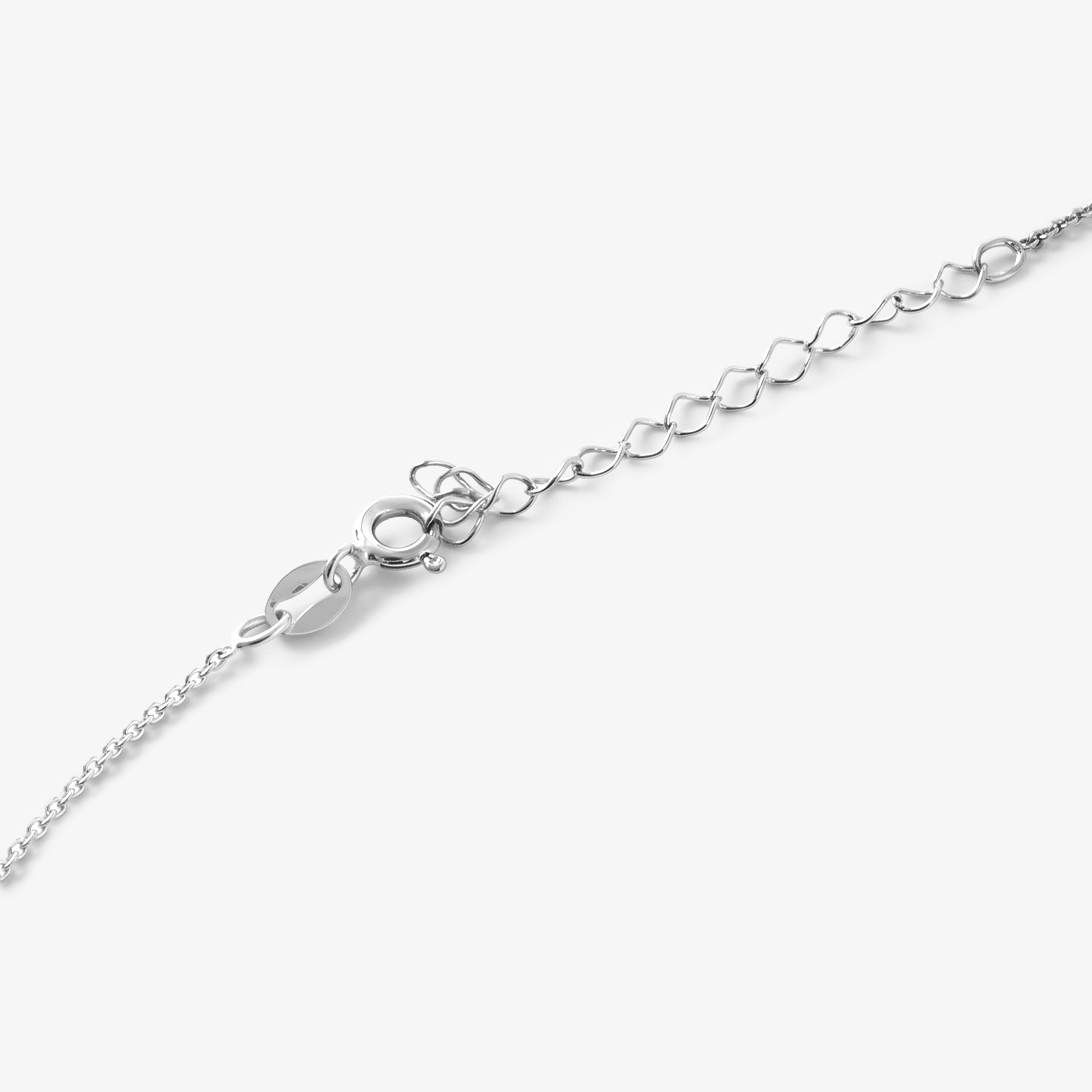 Silver Abstract Pendant - Midnight Sapphire