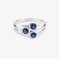 Silver Natural Himalayan Kyanite Bubble Ring