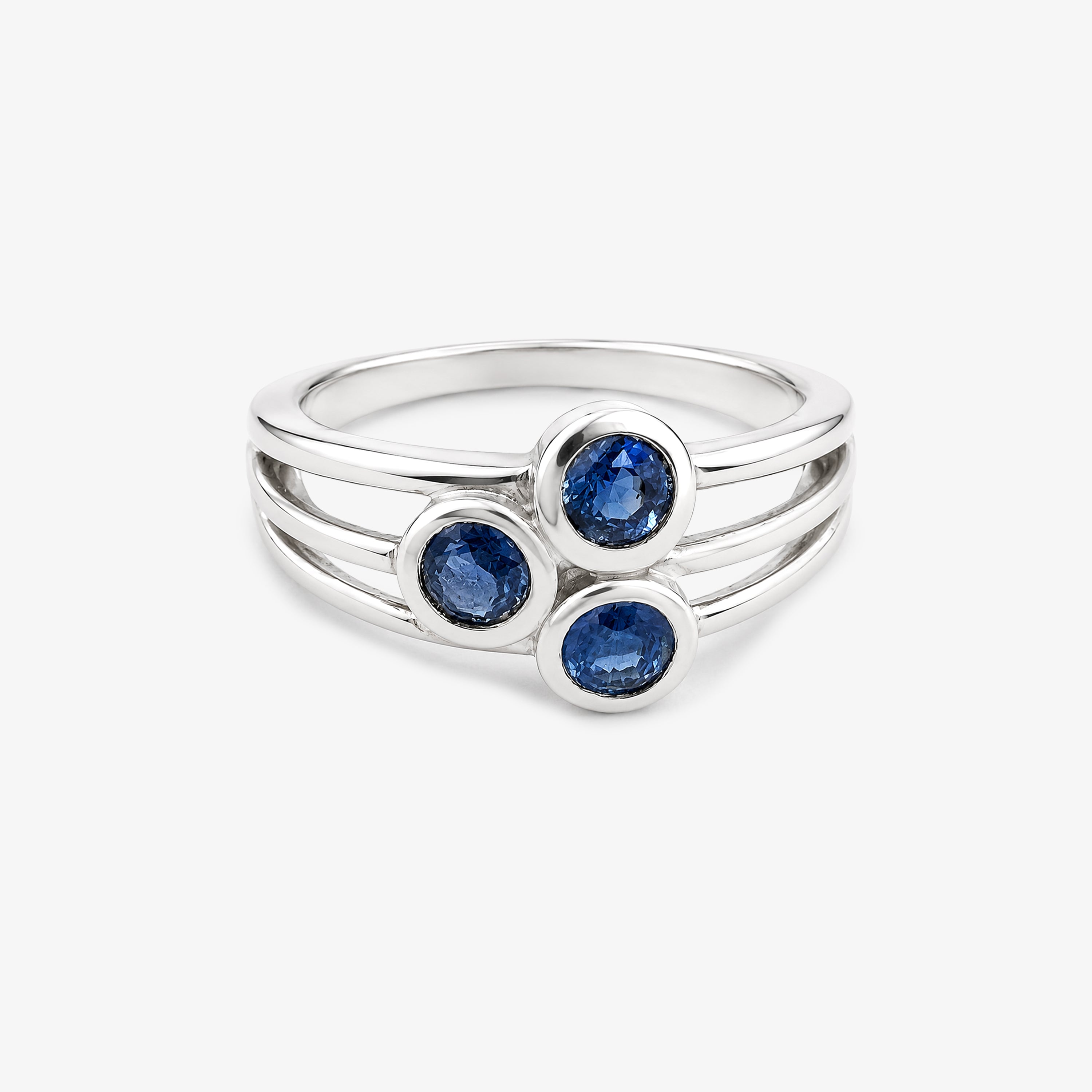Silver Natural Himalayan Kyanite Bubble Ring