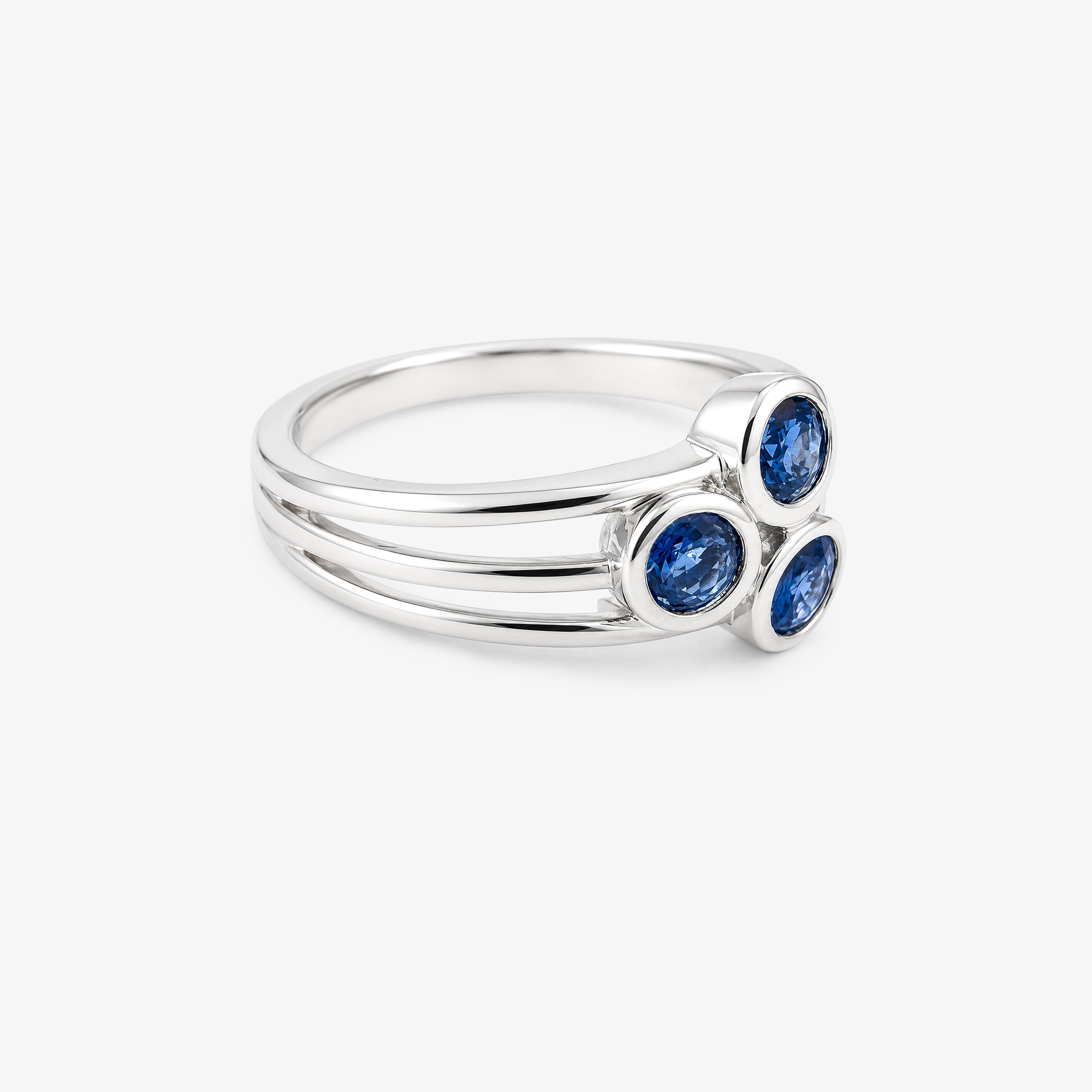 Silver Natural Himalayan Kyanite Bubble Ring