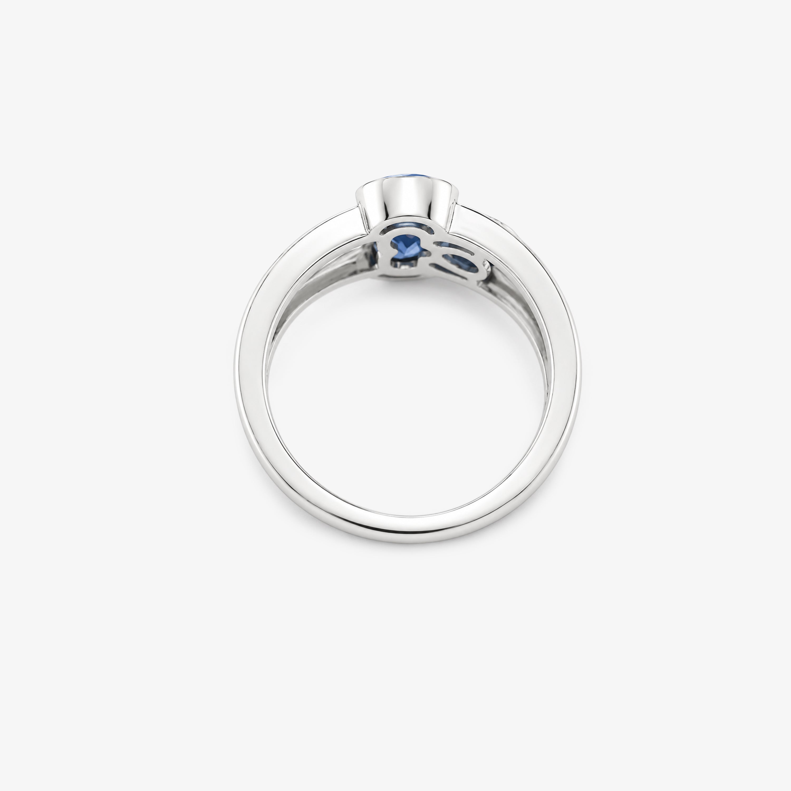 Silver Natural Himalayan Kyanite Bubble Ring