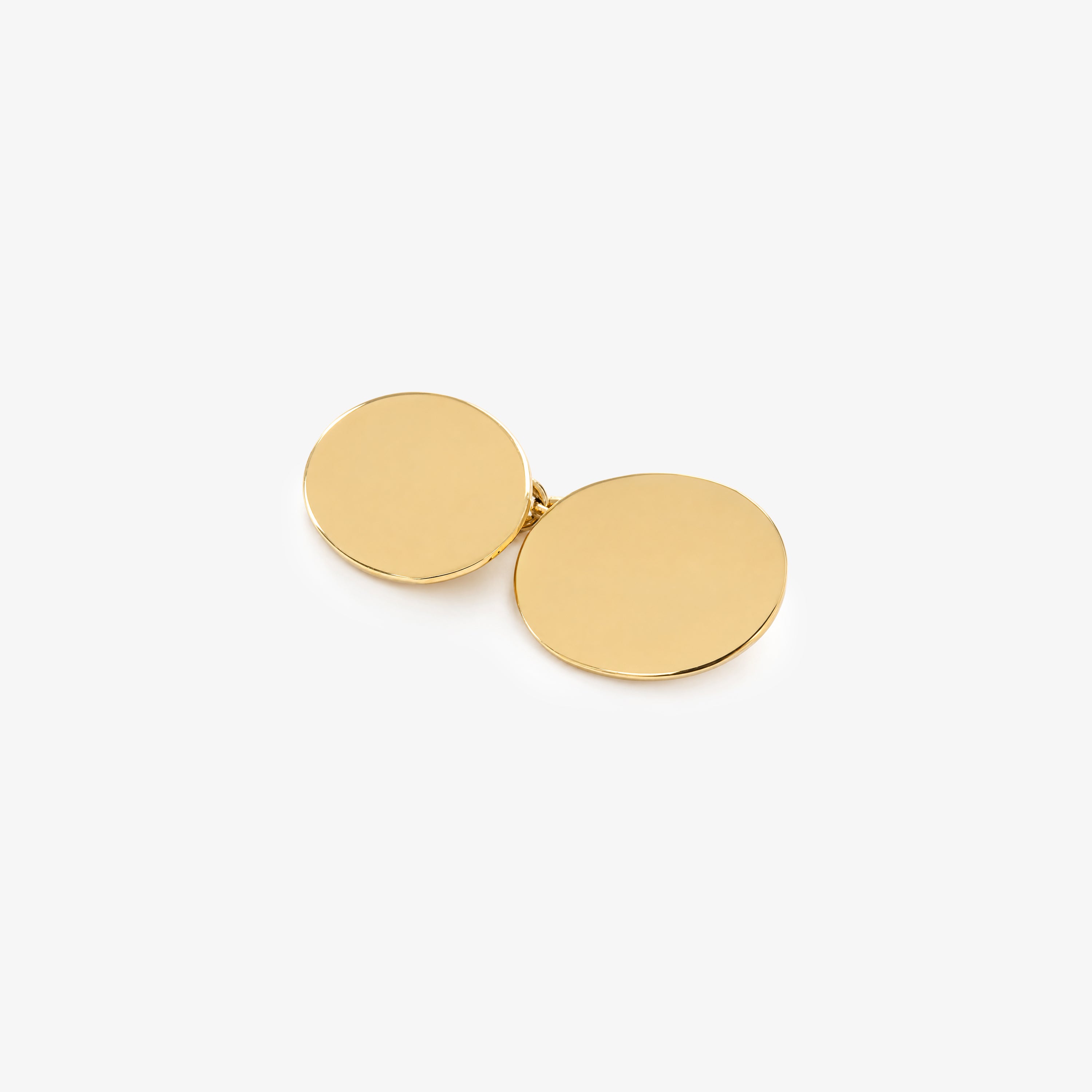 9ct Yellow Gold Oval Double Link Chain Cufflinks