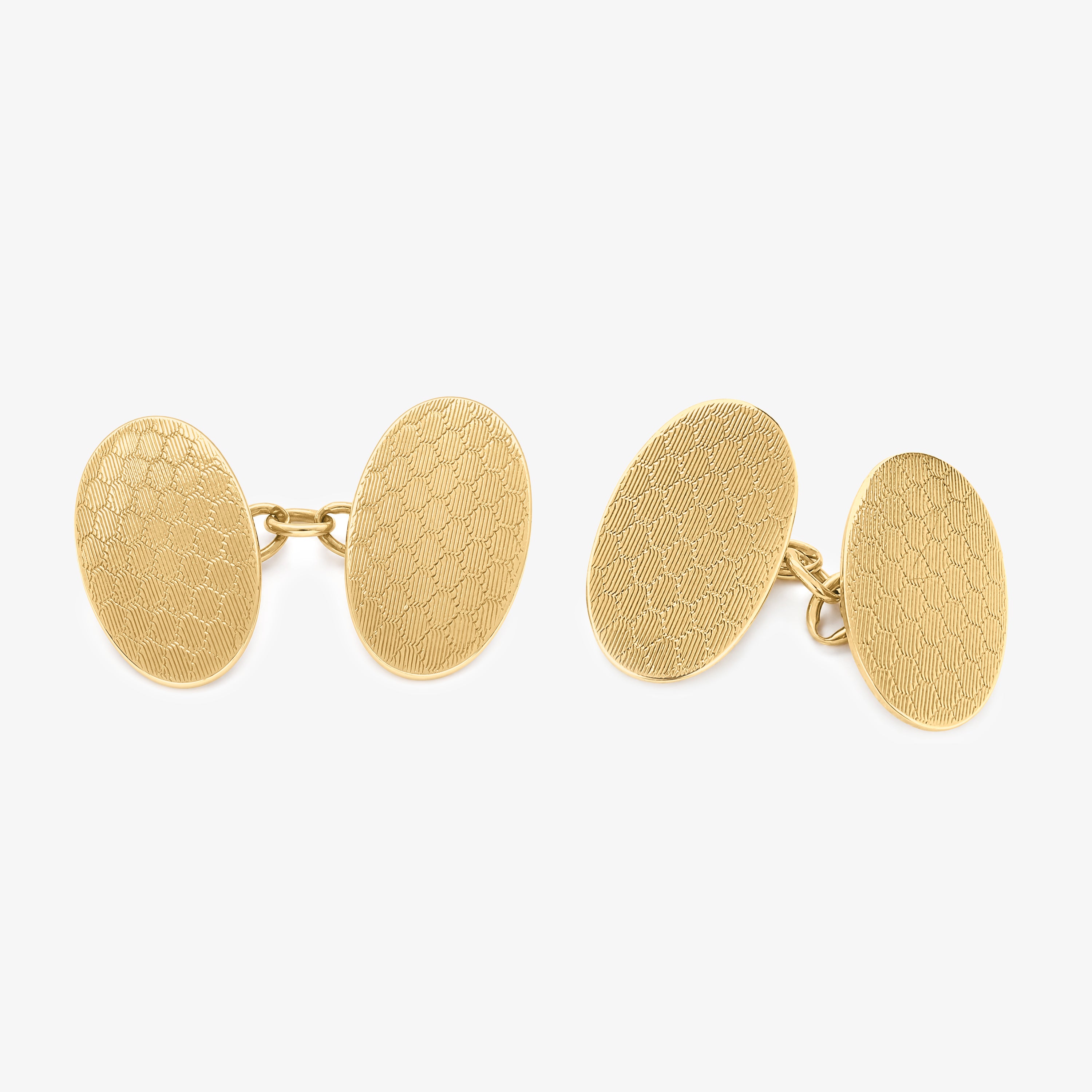 9ct Gold Art Deco Honeycomb Cufflinks