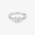 Platinum 1.05ct Solitaire Diamond Ring with Diamond Shoulders