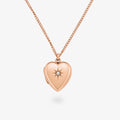 Edwardian Rose Gold Seed Pearl Heart Locket Pendant