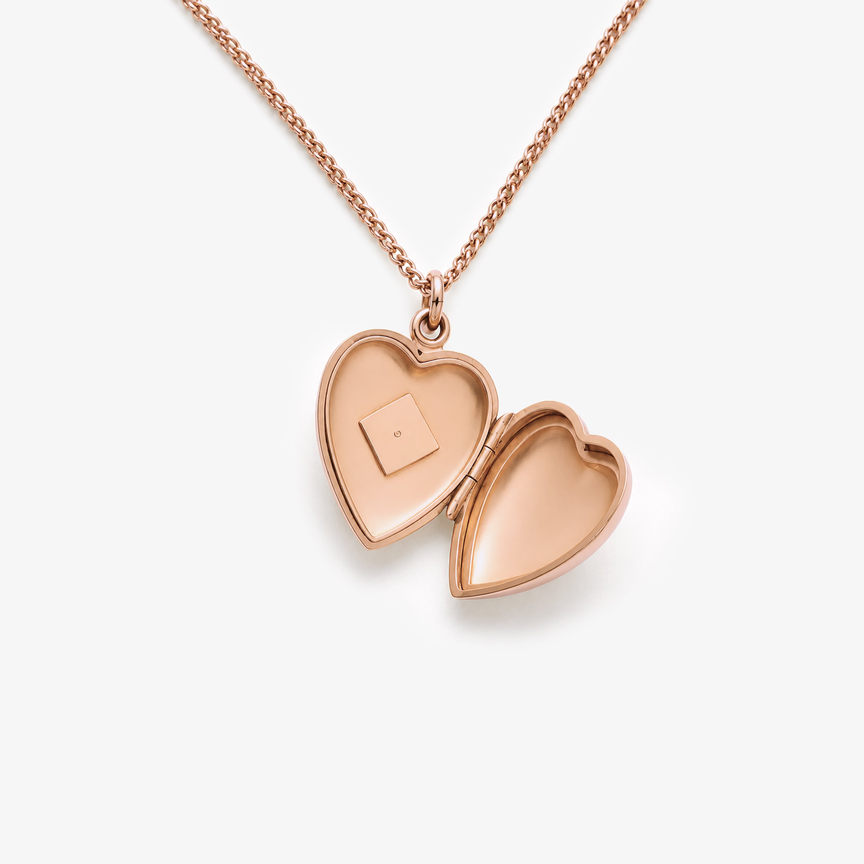 Edwardian Rose Gold Seed Pearl Heart Locket Pendant