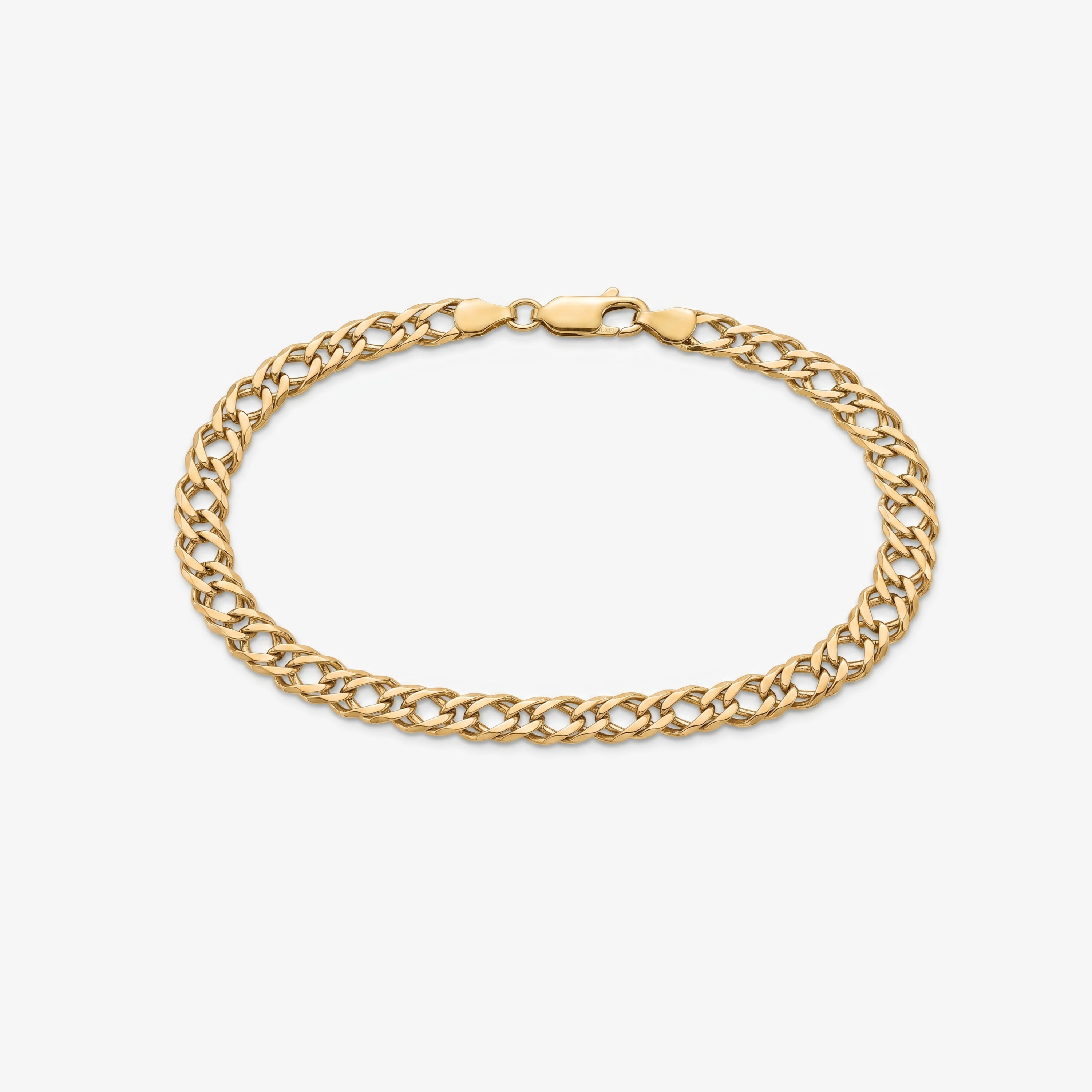 9ct Yellow Gold Double Link Bracelet