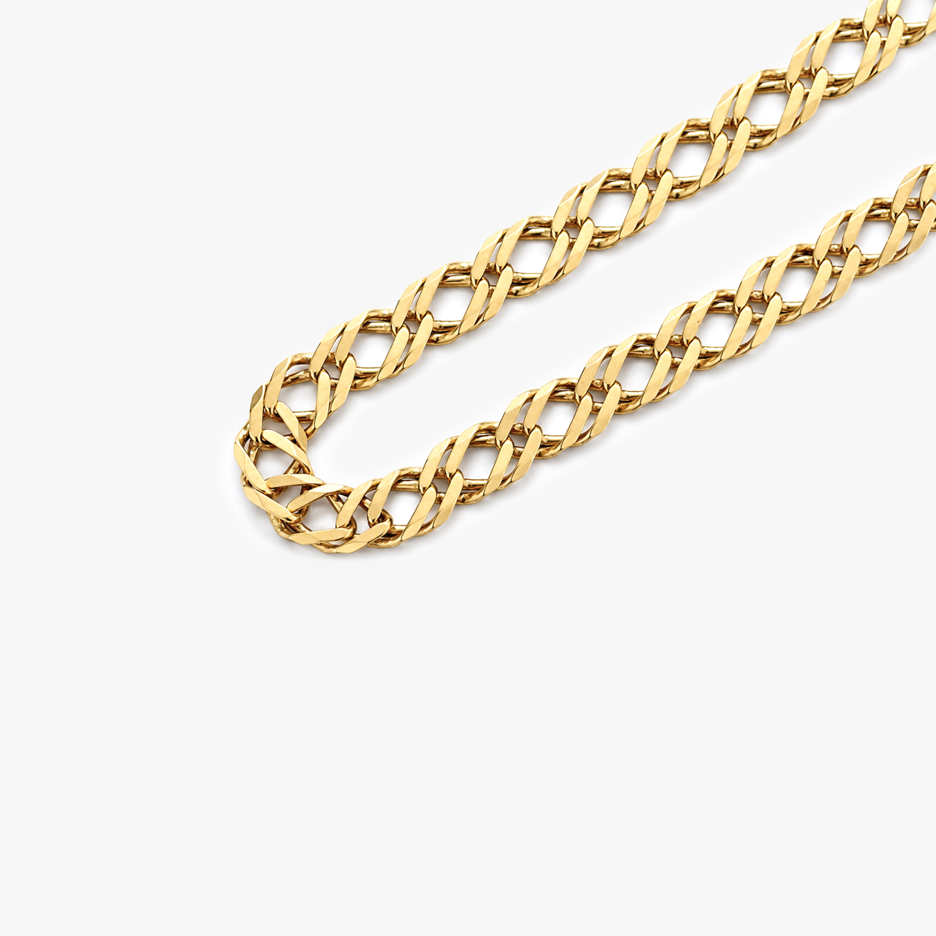 9ct Yellow Gold Double Link Bracelet