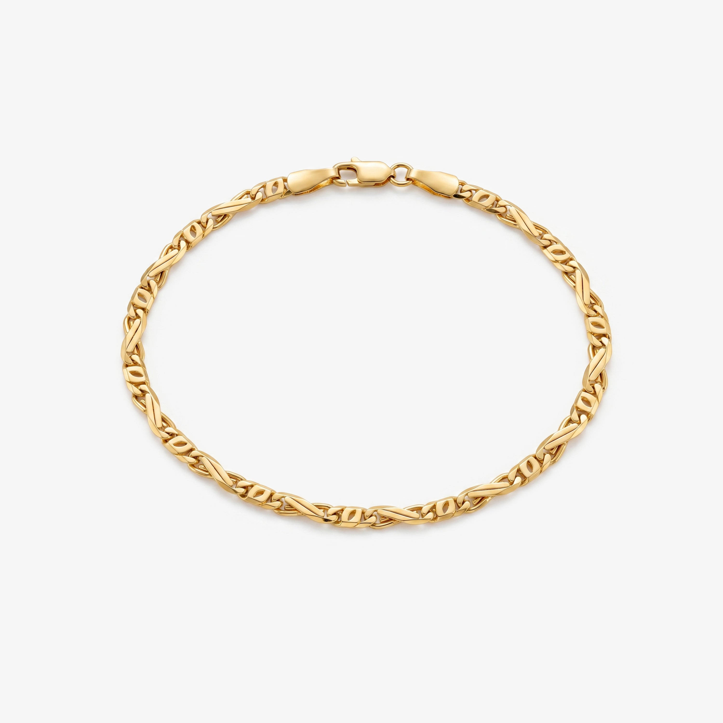 9ct Yellow Gold Fancy Link Bracelet