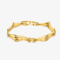 9ct Yellow Gold Fancy Wavy Gate Link Bracelet