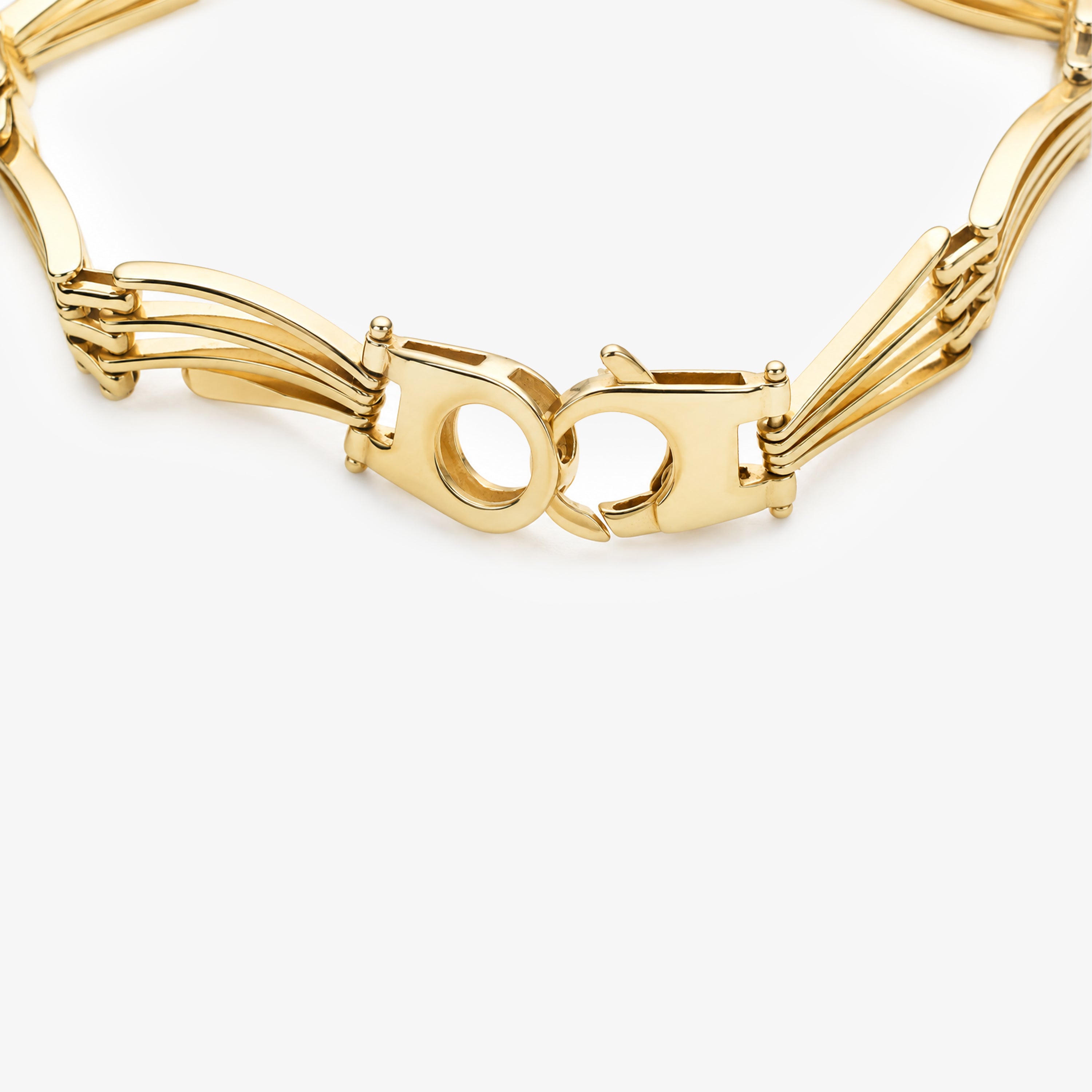9ct Yellow Gold Fancy Wavy Gate Link Bracelet