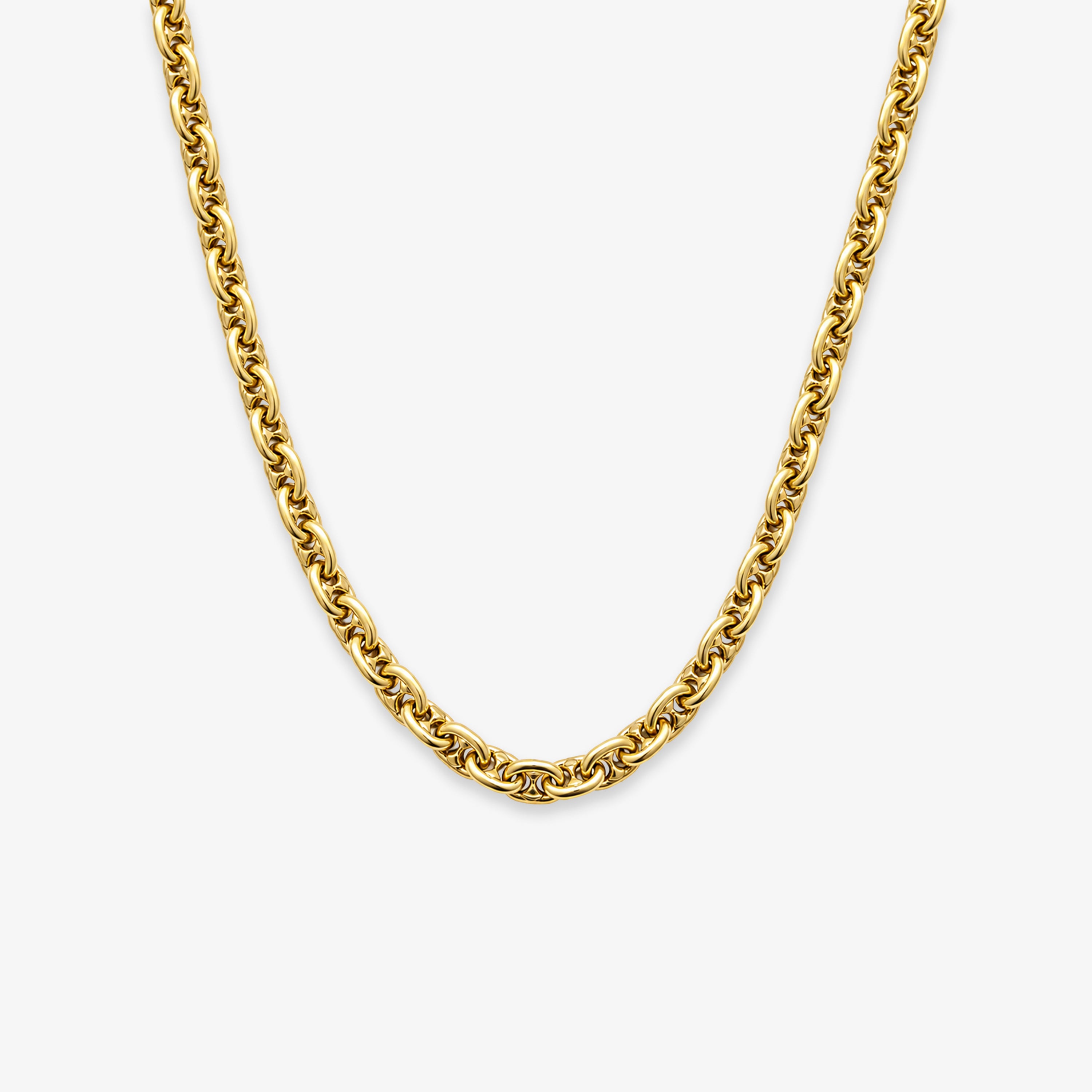Vintage 18ct Yellow Gold Anchor Link Chain Necklace