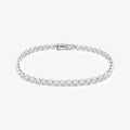 Silver CZ Bezel Set Tennis Bracelet