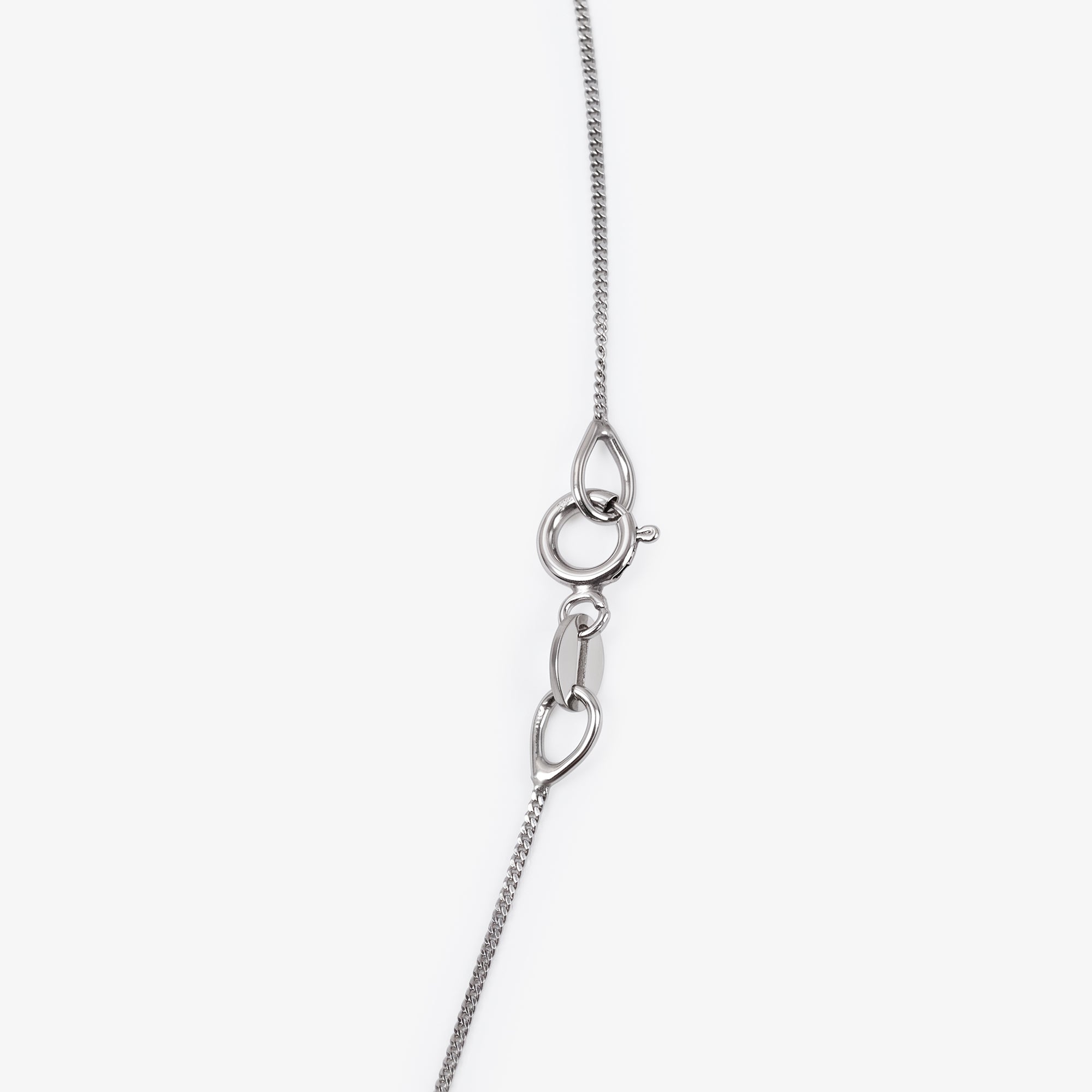 9ct White Gold Sapphire Twist Pendant Necklace