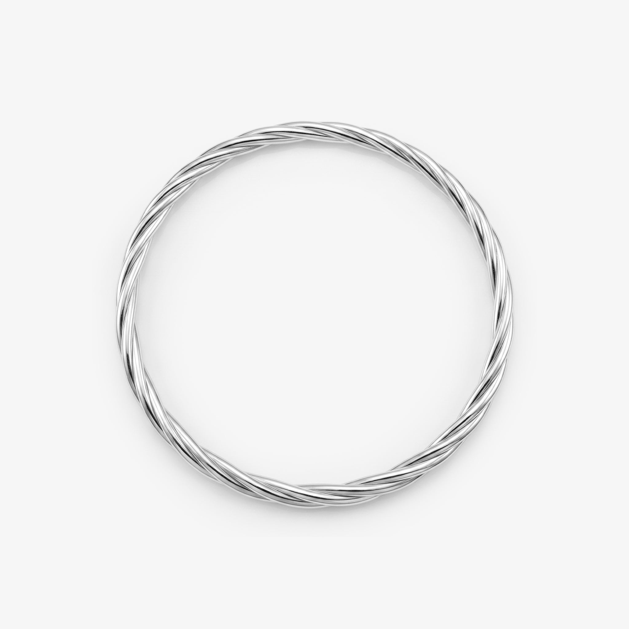 Sterling Silver Twisted Rope Bangle