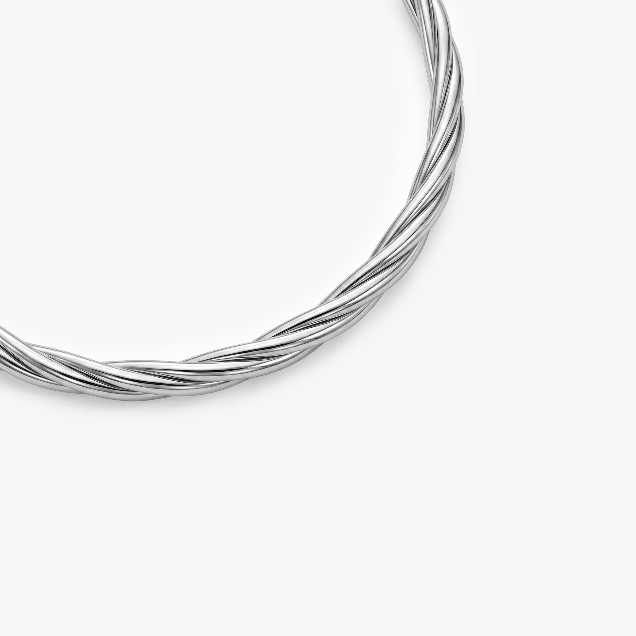 Sterling Silver Twisted Rope Bangle