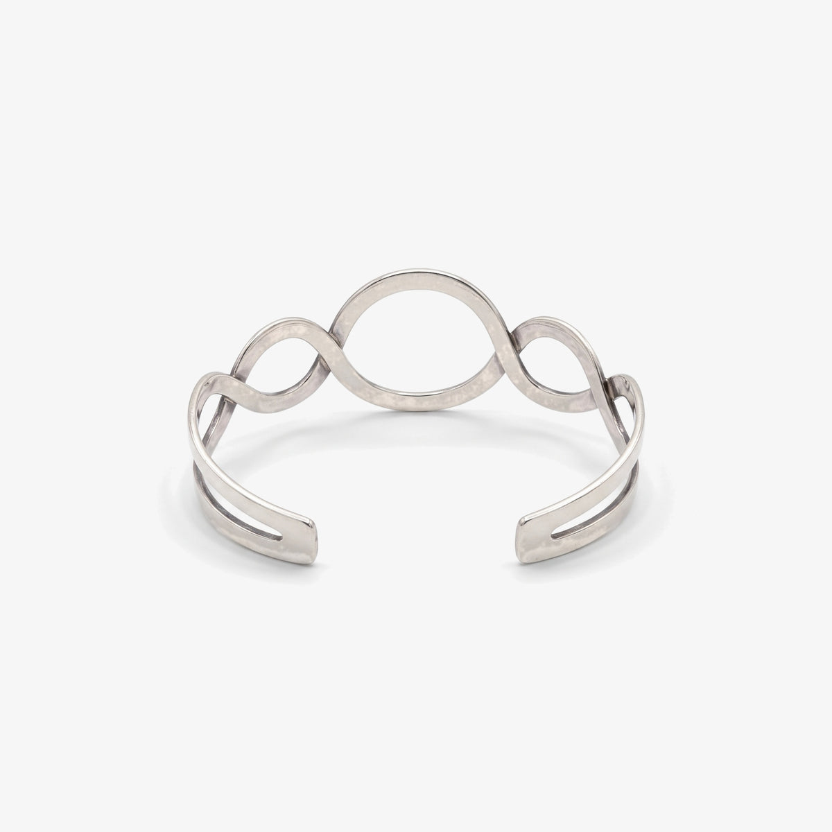 Sterling Silver Open Twist Cuff Bangle
