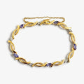 14ct Yellow Gold Tanzanite & Diamond Bracelet