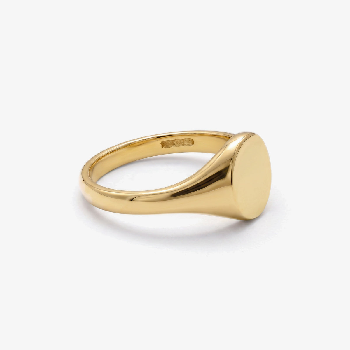 9ct Yellow Gold Small Round Signet Ring