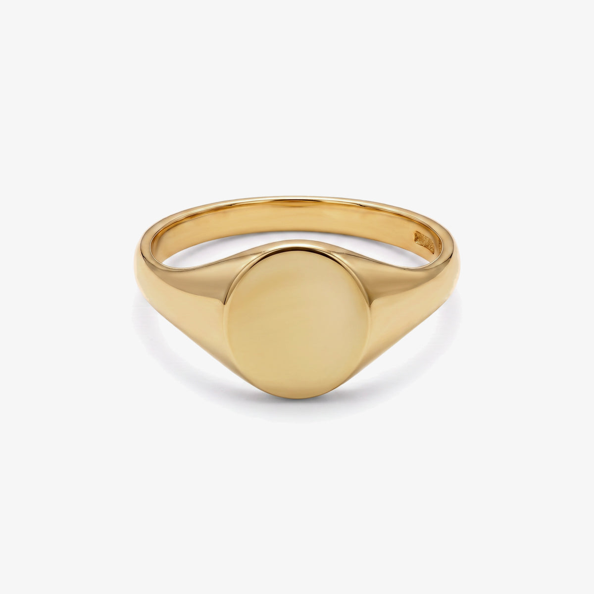 9ct Yellow Gold Small Round Signet Ring