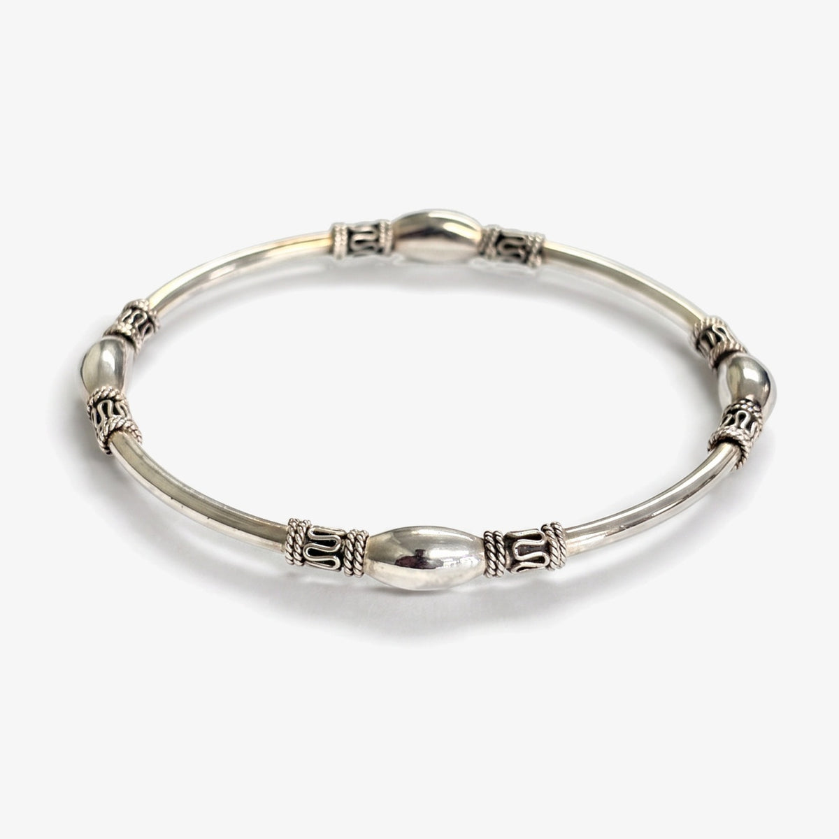Silver Balinese Bangle