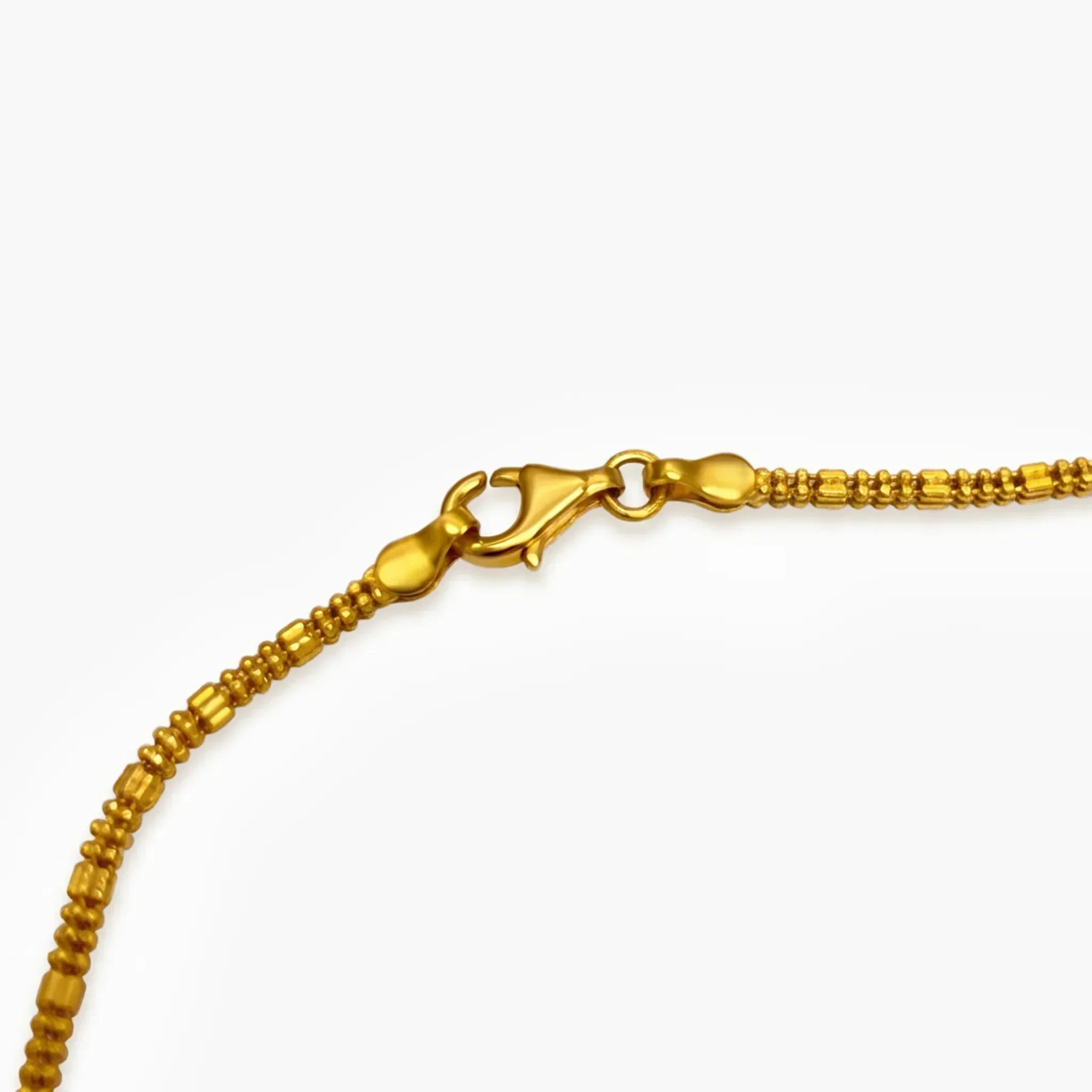 22ct Gold Beaded Chain Necklace - The Jewel House