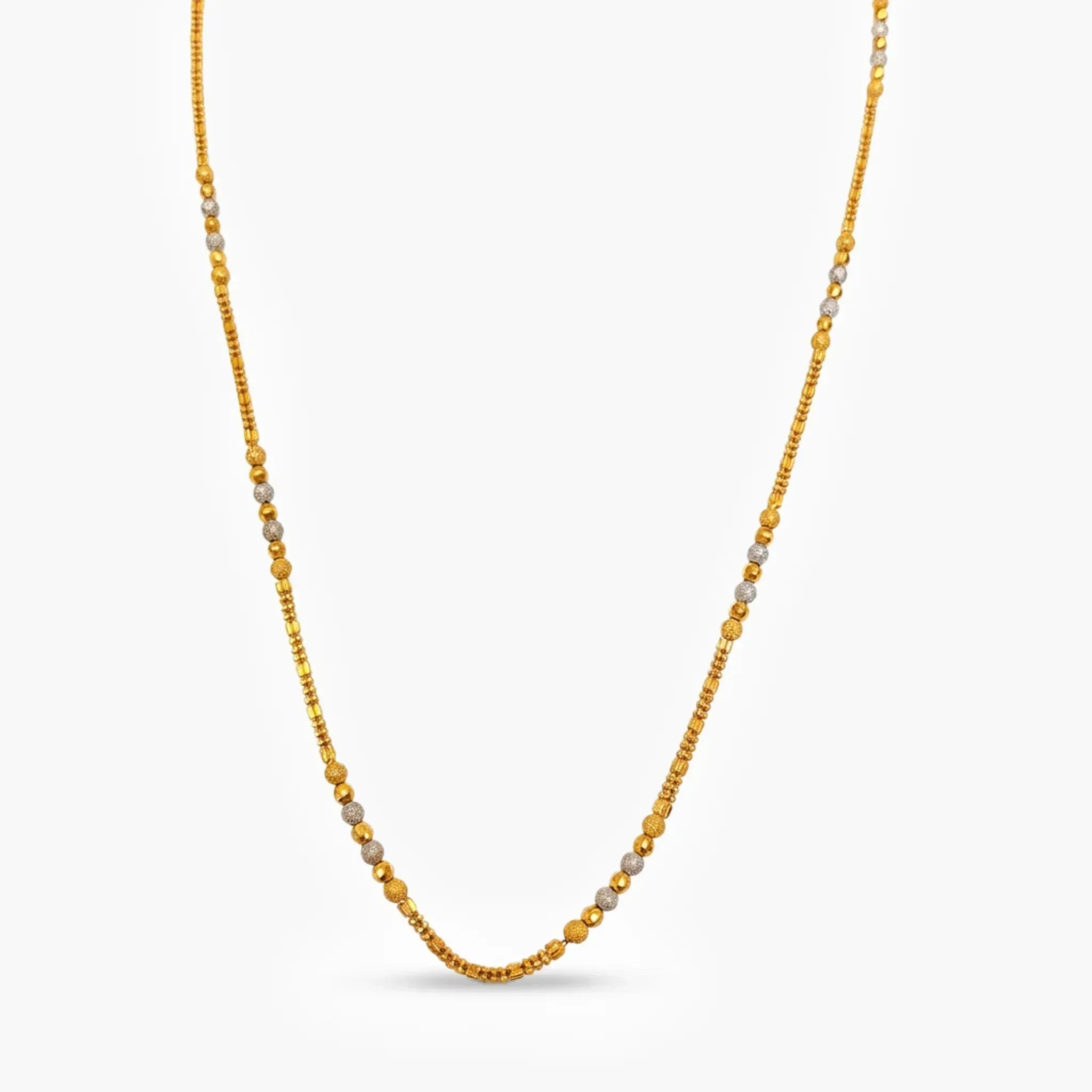 22ct Gold Beaded Chain Necklace - The Jewel House