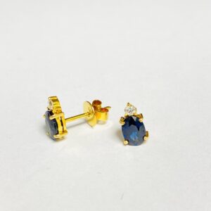 18ct Sapphire & Diamond Earrings